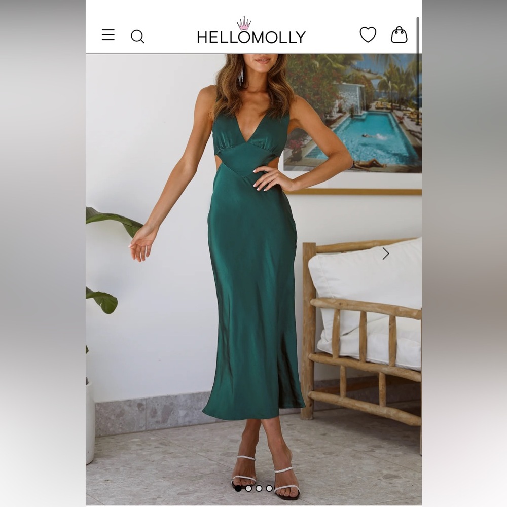 Hello Molly Teal Midi Dress